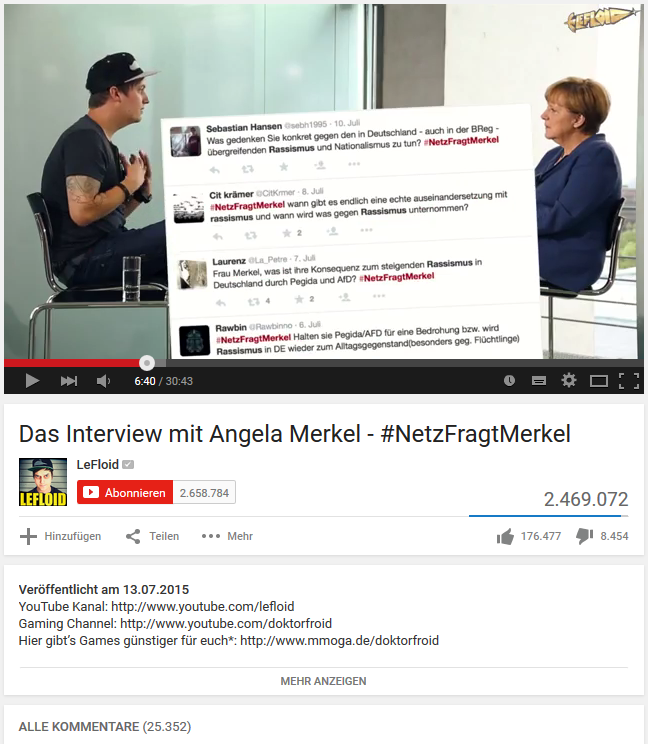 Influencer Marketing in der Praxis | LeFloid und Angela Merkel bei #NetzFragtMerkel 